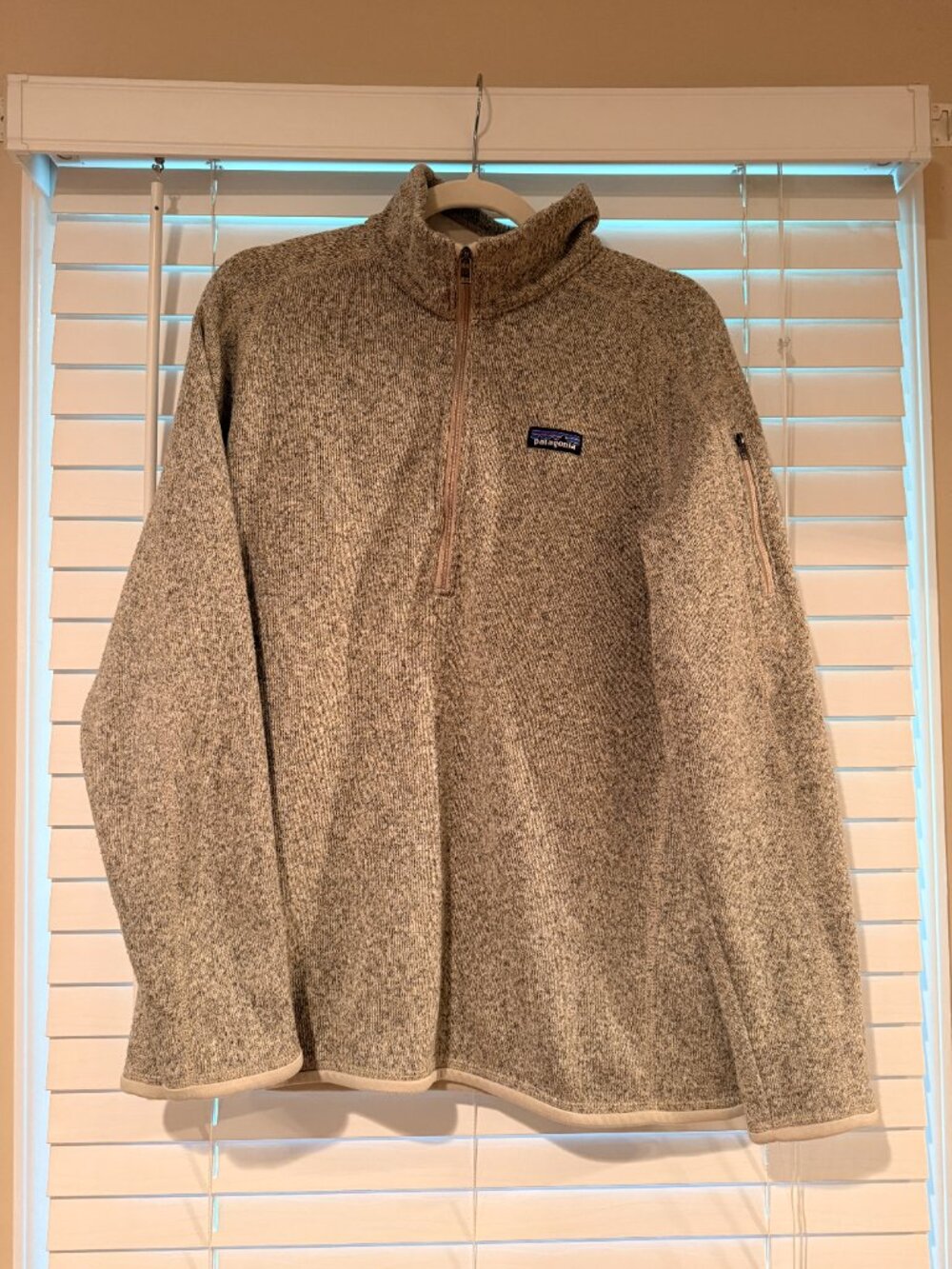 Patagonia Quarter-Zip Fleece Pullover - Oatmeal Heather - Picture 2 of 3